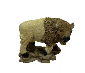 Chalkware Bison Buffalo Oxen Zoo Animal Train Car Diorama Miniature Figurine - Picture 1 of 12