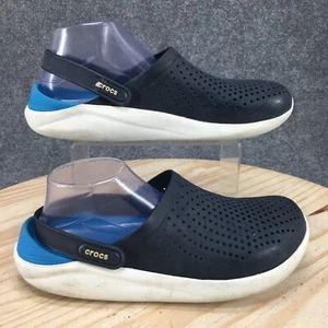 Crocs Shoes Womens 11 Mule Clogs Blue Perforated Closed Toe Comfort Casual Flats - Picture 1 of 16