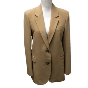 Zara Blazer Jacket Womens XS Beige Business Capsule Wardrobe Classic Scandi - Picture 1 of 21