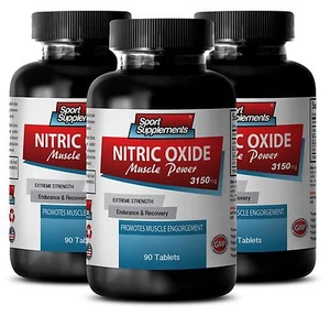 L Citrulline Capsules - Nitric Oxide Muscle Power 3150mg - Muscle Gain Pills 3B - Picture 1 of 8