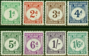 Gilbert & Ellice Islands 1940 Postage Due Set of 8 SGD1-D8 V.F MNH - Picture 1 of 1