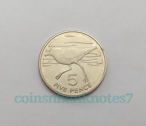 1984 St. Helena 5 Pence Coin, KM #3 Proof / Bird-Rain piper - Picture 1 of 2