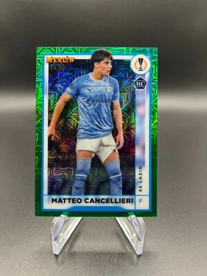 2022-23 Topps Merlin UCL Matteo Cancellieri Green RC Mojo - #132  SP /99  Lazio - Image 1 of 2