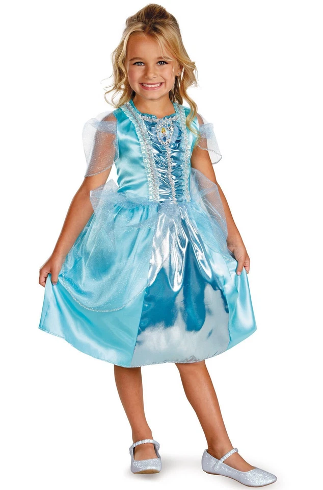 Fantasia infantil Halloween vestido fantasia princesa Disney clássico Cinderella Sparkle - Imagem 1 de 1