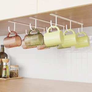 3 Pack Mug Hooks Under Cabinet Coffee Mug Holder For Hanging Under Shelf Coffee - Picture 1 of 7