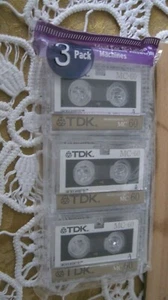 mini audio tape microcasettes 3 in a pack TDK 3x60 minutes - Picture 1 of 6