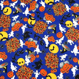 VTG VIP Cranston Print Works 100% Cotton Halloween Fabric Wide Width 4 yd x 58"w - Picture 1 of 8
