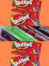 LOT OF 4 Skittles Freezer Pops 10 ct Boxes - Taste the Rainbow Candy Popsicles