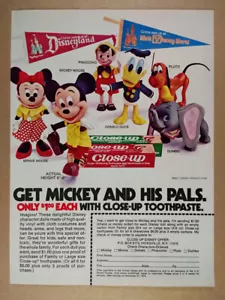 1974 Close-up Toothpaste Disney Character Dolls Offer vintage print Ad - Picture 1 of 1