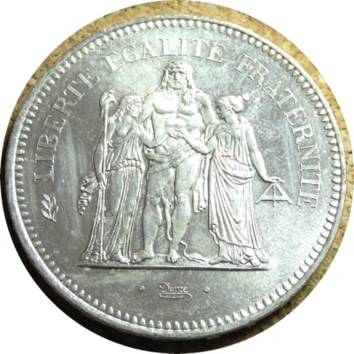 elfo Francia 50 Francos 1977 Grupo Hércules Plata Foto 1 de 3