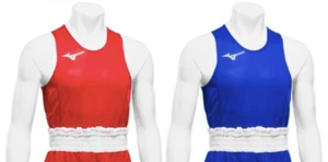 Mizuno Boxshirt Amateur Boxen Wettkampf Uniform rot / blau MBW-SH - Bild 1 von 4