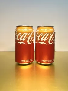 🔴 New Unopened Limited Edition Coca Cola Orange Cream Vanilla Soda (2 Cans) - Picture 1 of 2