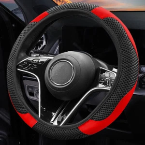 Car Steering Wheel Cover Ice Silk Faux Leather Anti-slip Universal Accessories- - Picture 1 of 16