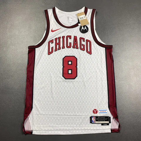 100% Authentic Zach Lavine Nike Bulls City Edition Jersey Size 48 L Motorola Cover