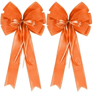 2 PCS Fall Bows for Wreaths DecorFall Tree Topper Bow DecorationsDecorative B... - Picture 1 of 7