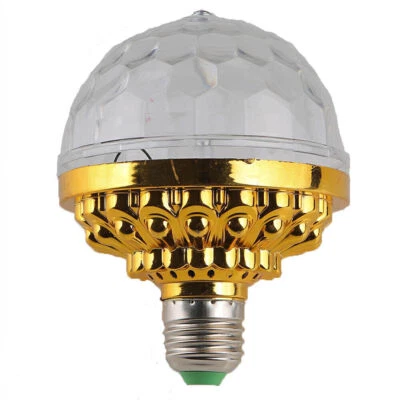 LED E27 6W Colorful Rotating Magic Ball Disco Party light Home Room Dance Bulb - Image 1 of 4