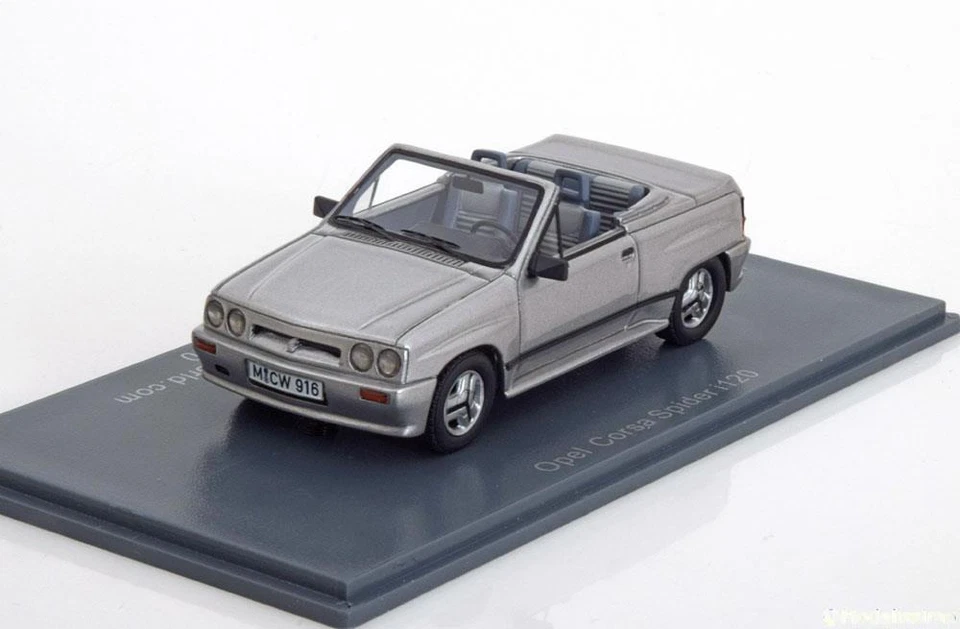 OPEL CORSA SPIDER I20 ARGENTO NEO 45916 1/43 SILBER RESINA EDIZIONE LIMITATA - Immagine 1 di 3