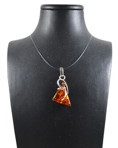 Ciondolo in Ambra Baltica e Argento 925 Made In Italy - Foto 1 di 4