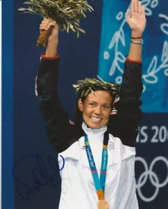 FOTO 8x10 natación firmada por Natalie Coughlin Estados Unidos #3 oro olímpico 100m espalda - Imagen 1 de 1