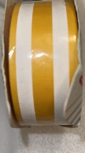 Reflector Ribbon yellow Reflect Ribbed Polyester Vintage 1.5” Reflectoribbon NEW - Picture 1 of 11