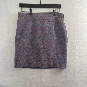French Connection Mini Skirt Womans 8 Geometric Purple Zip Short - Picture 1 of 8