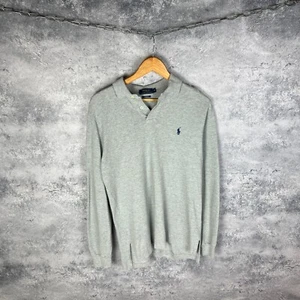 Polo Ralph Lauren Hombre Manga Larga Gris Algodón Talla M - Imagen 1 de 6
