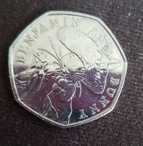 Moneda de 50 piezas Benjamin Bunny 2013 - Imagen 1 de 3