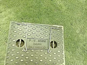 LIFTING KEY INSPECTION MANHOLE COVERS CAST IRON OR PRESSED STEEL 10" long - Picture 1 of 12