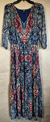 A.N.A. VESTIDO LARGO EN CAPAS MULTICOLOR A NEW APPROACH PARA MUJER TALLA MED # 4410 Foto 1 de 4