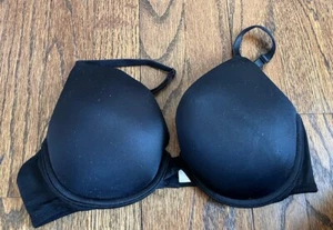 Victoria’s Secret PINK Wear Everywhere Black Smooth Push Up Bra 36 B - Foto 1 di 5