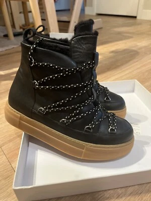 NWT never worn &other stories black leather snow boots/moon boots - Image 1 of 4