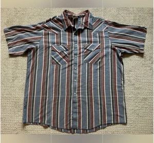 Vintage Western Frontier Men’s Retro 2X Pearl Snap Buttons Short Sleeve Shirt - Picture 1 of 8