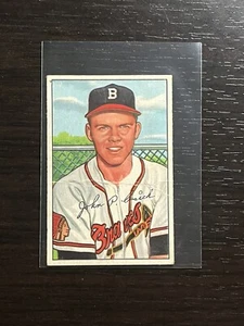 1952 Bowman JOHN CUSICK Rookie RC Card #192 CENTERED (Crease) Atlanta Braves - Picture 1 of 3