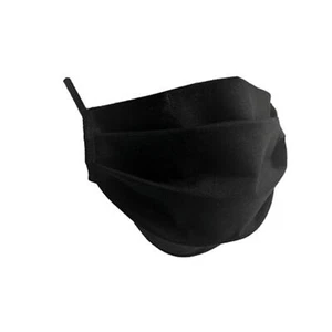 Protección facial reutilizable de algodón en tono negro resistente y elegante - Imagen 1 de 3