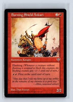 BURNING SHIELD ASKARI – MTG Magic the Gathering Card – Mirage – Common - Image 1 of 4