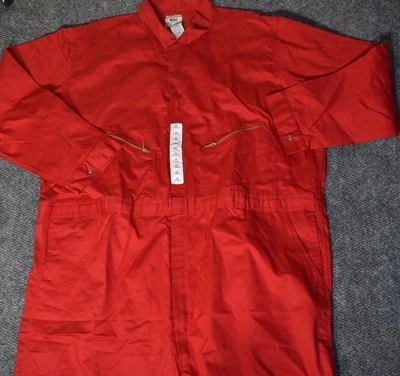 WALLS Master Made Coveralls Safety Red Long Sleeve Size 60 X Tall NWT - Image 1 of 4