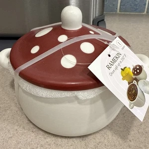 Neu Target Bullseye Spielplatz Pilz Keramik Auflaufförmchen ofenfest Thanksgiving - Bild 1 von 5