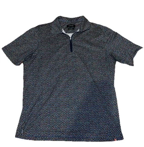 Camisa Polo BUGATCHI Hombres Med Azul Estampado de Velero 8 Vías Elastizada OoohCotton Tech - Imagen 1 de 8