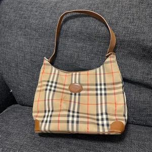 Burberry Handtasche beige kariert Canvas Leder gebraucht guter Zustand - Bild 1 von 5