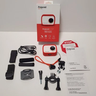 Polaroid iD757 Lifestyle Sport Action HD Recording Waterproof Camera Red - Image 1 of 4