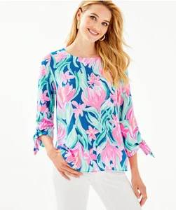 NEW Lilly Pulitzer Langston Top XS Boatneck Dream a Little Dream NWT $118 - Picture 1 of 1