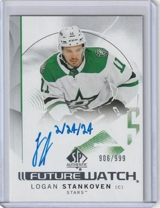 2024-25 SP AUTHENTIC LOGAN STANKOVEN AUTO #906/999 FUTURE WATCH INSCRIBED RC - Picture 1 of 1