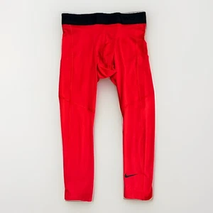 Mallas de fitness Nike Pro Dri-Fit 3/4 de longitud - rojas universitarias - pequeñas para hombre *NUEVAS* - Imagen 1 de 8