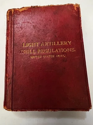 Drill Regulations for Light Artillery, United States Army 1891 Leather VG RARE - Image 1 of 4