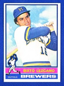 1976 Topps Set Break # 353 Sixto Lezcano RC Milwaukee Brewers EX-EXMT .99 Ship