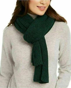 INC International Concepts Soft Twisted Ribbed Muffler Scarf Green - Picture 1 of 1