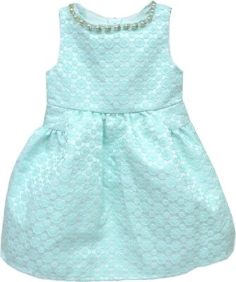 Rare Editions Little Girls' Metallic Dress Light Green 3T / 3 - Image 1 of 3