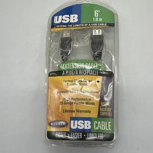 New Belkin USB Extension Cable 6’ ft Dark Gray - Picture 1 of 7