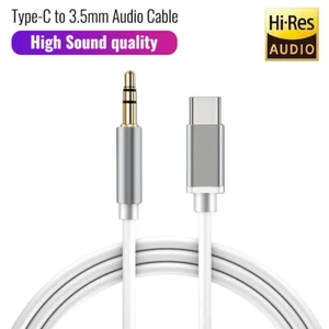 For iPhone 16 /Pro Max /Plus USB-C to 3.5mm Aux Cable Audio Cord Car Stereo US - Picture 1 of 5