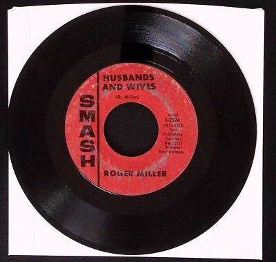 ROGER MILLER I'VE BEEN A LONG TIME LEAVIN'/HUSBANDS AND WIVES VINYL 45 VG 36-16 - Image 1 of 2